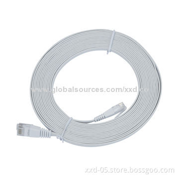 Molded Cat5e UTP Flat Patch Cable, 4-pair 32AWG, 0.24 Inch Cable WidthNew